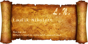 Laufik Nikolett névjegykártya